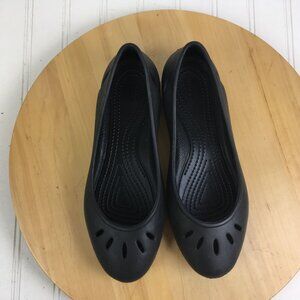 Crocs Black Kelli Ballet Flats Shoes Womens Size 7 #203954
